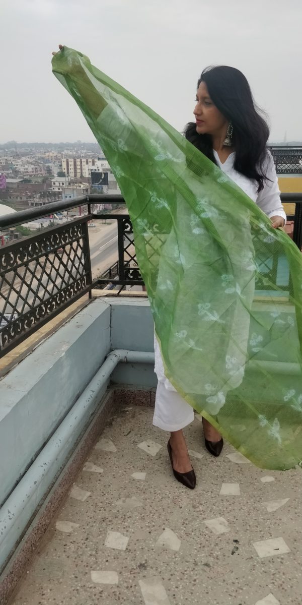 Dupatta Kota Doria Shibori Work