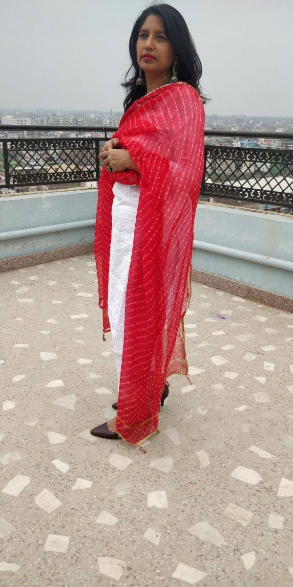 Dupatta Kota Silk Mothra Tie & Dye